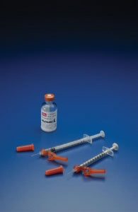 Smiths Medical Hypodermic Needle with Fixed-Needle Insulin Syringes - Insulin Syringe with Hypodermic Needle, 29 G x 1/2", 0.3 mL - 4429-3