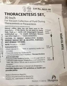 Smiths Medical Thoracentesis Sets - Thoracentesis Set with Bottle Needle, 15G x 30" - 4653-48
