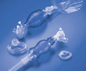 Smiths Medical RESUSCITATOR, BAG, CHILD, MASK, RESERVOIR - Resuscitation Bag with Tethered Dust Cap, 40 cm H2O Pressure Relief Valve, Manometer Port, Tethered Caps, Child Mask - 8520B