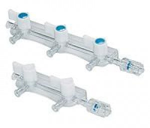 Smiths Medical Large Bore Stopcocks - Stopcock, 4-Way, 3-Gang, Male Luer Lock - MX4343LM