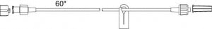 Smiths Medical Ultra Small Bore Extension Sets - ULTRA Small Bore Extension Set with Removable Slide Clamp and Male Luer Lock, 1.7 mL Approx. Priming Vol., 60" (152 cm) L - MX448HL60