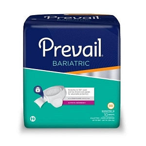 First Quality Products Prevail Briefs - Prevail Incontinence Briefs, Bariatric B, Up to 100" Waist, 10/Pack - PV-094