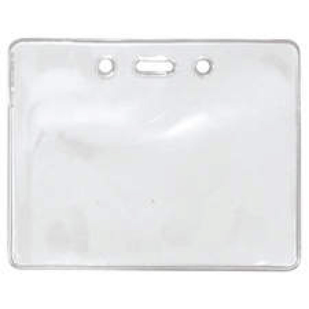 Badge Holder Vinyl 3 7/16" X 2 15/16" Clear 100 Per Package