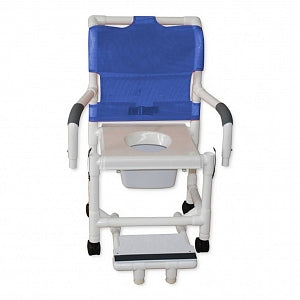 MJM PVC Vacuum Seat Shower Chair with Footrest - CHAIR, SHOWER, WITH SLDNG FT, SNAP SEAT - 118-3-VS-SFS
