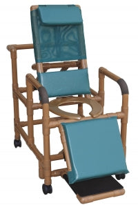 Mjm International PVC Woodtone Reclining Shower Chair - SHOWER CHAIR, WOODTONE, RECLINE, FOOT - WT196