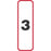 Label Paper Permanent 3 1 1/4" X 3/8" White With Red 1000 Per Roll