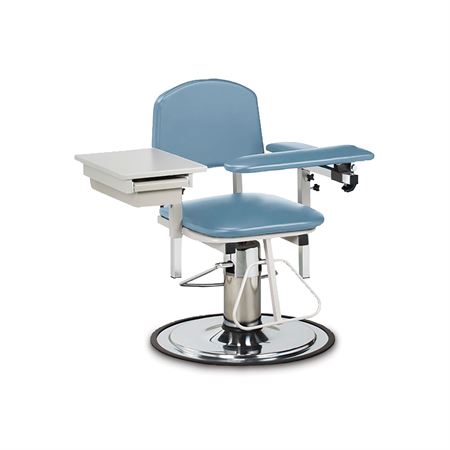Hydraulic Contoured Back Draw Chair With Side Drawer - 38"W x 30"D x 49"H