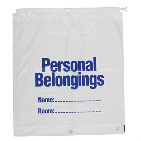 Patient Belongings Bag with Drawstring 20"W x 20"H