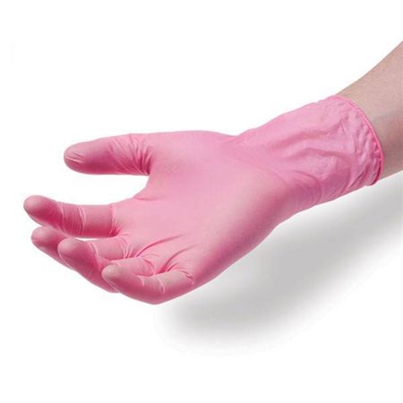 Pink 3G Vinyl Gloves Large