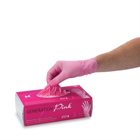 Pink 3G Vinyl Gloves X-Small