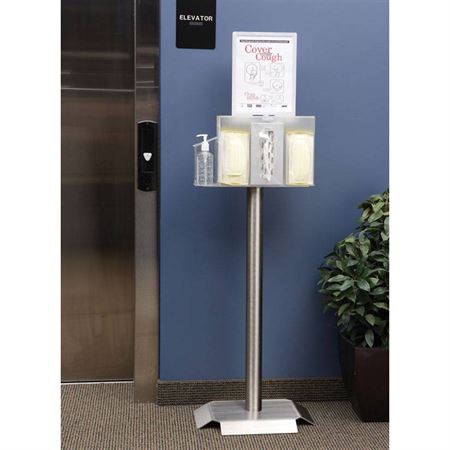 Premium Health & Hygiene Center With Portrait Sign Holder - 20.25"W x 4.8125"D x 21.5"H