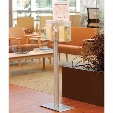 Premium Health & Hygiene Center With Portrait Sign Holder - 18.5"W x 4.625"D x 22.375"H