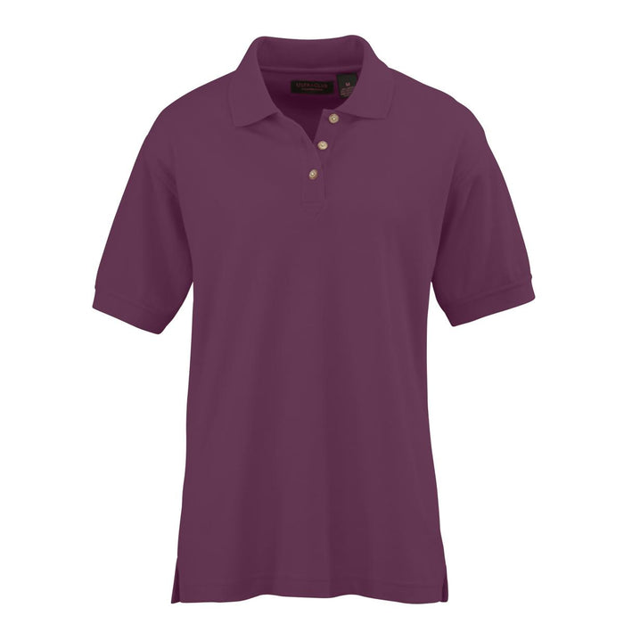 Ultraclub Ladies Whisper Pique Polo - Women's Whisper Pique Polo Shirt, 60% Cotton/40% Polyester, Purple, Size XS - 8541PURXS