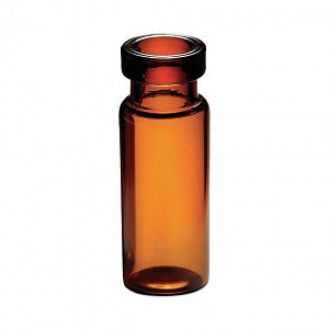 Qorpak Crimp Neck Standard Opening Chromatography Vial - Bulk Amber Borosiliciate Glass Vial with 11 mm Large Crimp Neck, 2 mL - 235271