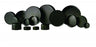 Qorpak Unlined Polypropylene Caps - Polypropylene Unlined Caps, Black, 58-400 Neck Finish - CAP-00401