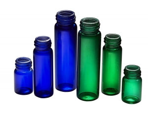Qorpak Green Screw Thread Sample Vials - VIAL, SAMPLE, 13-425 NECK, GREEN, 0.625DRAM - GLA-11782