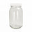 Qorpak Clear Standard Wide Mouth Bottles W/Metal Plastisol Lined Cap - BOTTLE, STD WM, PLASTISOL CAP, CLR, 16OZ - GLC-01808
