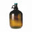Qorpak Amber Glass Jugs - Amber Glass Jug with Green Thermoset F217 and PTFE Cap Attached, 128 oz., 38-400 Neck Finish - GLC-02043