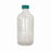 Qorpak Safety Coated Clear Boston Bottles with Thermoset F217/PTFE Cap - Safety Coated Boston Round Bottle with PTFE-Lined Cap, Clear, 16 oz. - GLC-02216