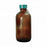 Qorpak Safety Coated Amber Boston Bottles with Thermoset F217/PTFE Cap - Safety Coated Boston Round Bottle with PTFE-Lined Cap, Amber, 32 oz. - GLC-02271