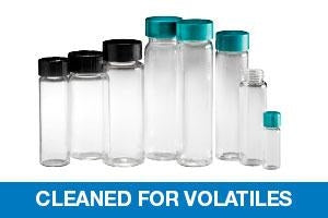 Qorpak Clear Cleaned for Volatiles Vials - VIAL, SMPL, PTFE / SIL SPTA CP, CLR, 15DRAM, V3 - GLC-07865
