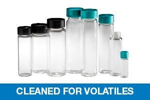Qorpak Clear Cleaned for Volatiles Vials - VIAL, SAMPLE, PTFE LINED CAP, CLR, 5DRAM, V2 - GLC-13072