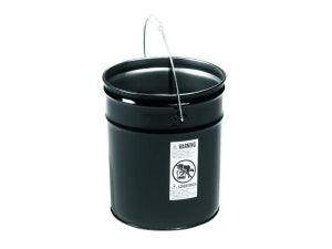 Qorpak Open Head Metal Pails - PAIL, MTL, RUST INHIBITOR LND, BLK, 5GAL - MET-03077