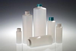 Qorpak Natural HDPE Wide Mouth Cylinder Bottles No Cap - BOTTLE, HDPE CYLINDER, 38-400 NCK, NAT, 12OZ - PLA-03229