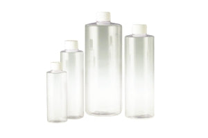 Qorpak Clear PVC Cylinder Bottles No Caps - BOTTLE, PVC CYLINDER, 28-410 NCK, CLR, 16OZ - PLA-05758