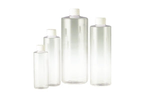 Qorpak Clear PVC Cylinder Bottles No Caps - BOTTLE, PVC CYLINDER, 28-410 NCK, CLR, 32OZ - PLA-05759