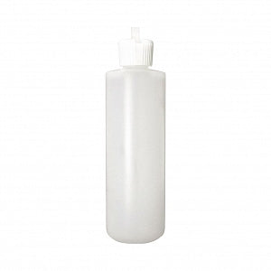 Qorpak HDPE Cylinder Bottles with PP SturdeeSeal PE Foam Lined Cap - BOTTLE, HDPE CYLINDER, PE FOAM CAP, NAT, 8OZ - PLC-03413