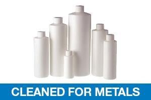 Qorpak HDPE Cylinders Bottles KaptClean for Metals - BOTTLE, HDPE CYL, PE FOAM CP, NAT, 16OZ, M3 - PLC-03435