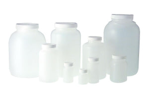 Qorpak NAT HDPE Wide RND Bottles with PP SturdeeSeal PE Foam Cap - BOTTLE, HDPE WM RND, PE FOAM CAP, NAT, 4OZ - PLC-03642