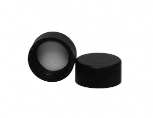 Qorpak Polypropylene Chromatography Vials Caps - CAP, PP PTFE / F217 LINED, BLACK, 9MM NECK - VC11211-222