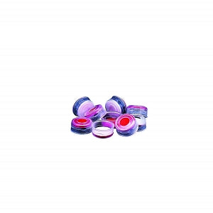 Qorpak Polypropylene Crimp Top Caps for Chromatography Vials - CAP, PP WITH PTFE / RBR SEPTA, BLUE, 11MM NCK - VC21235-122