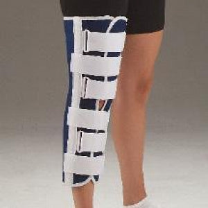DeRoyal Canvas Knee Immobilizers - Blue Canvas Knee Immobilizer, 19" Long, Size XL - 1040197