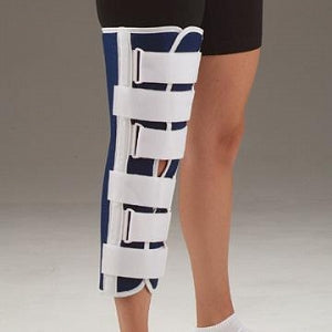 DeRoyal Canvas Knee Immobilizers - Blue Canvas Knee Immobilizer, 19" Long, Size XL - 1040197
