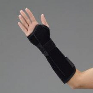 DeRoyal Suede Leatherette Wrist Splints - Suede Wrist Splint, Loop Lock, Left, Size S, 8" - 12982105