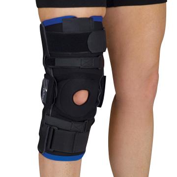 DeRoyal Warrior Knee Brace - Hinged Knee Brace, Long Wraparound, Size 3XL, 28"-30.5" - 14611010