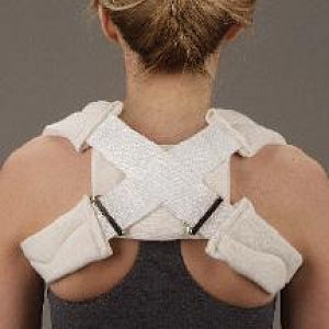 DeRoyal Clavicle Straps - Foam Clavicle Strap, Cotton Cover, Buckle Closure, Size S - 3004-06