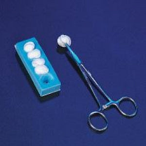 DeRoyal Cherry Sponges - Cherry Dissector Sponge with 5-Count Foam Holder, X-Ray Detectable, Sterile, 0.5" Dia. - 30-112
