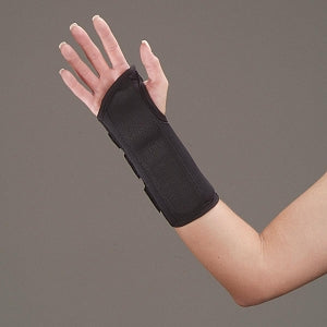Deroyal Wrist Splits - Black Hook & Loop Wrist Splint, Right, 8", Size XS - 5073-01