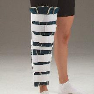 DeRoyal Foam Tri-Panel Knee Immobilizers - Adjustable Foam Tri-Panel Knee Immobilizer with Contoured Posterior Stays, 26" Long - 7091-08