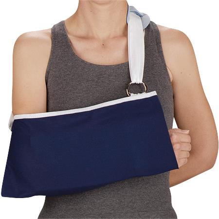 DeRoyal Universal Arm Slings - Adult Arm Sling with Pad, Hook and Loop, Navy - 8020-00B