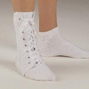 DeRoyal Canvas Lace-Up Ankle Braces - Canvas Ankle Splint with Laces, Size L - 8761-03