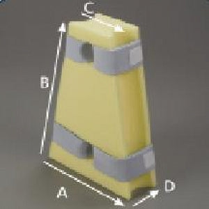 DeRoyal Concave Hip Abduction Pillows - Concave High-Density Foam Hip Abduction Pillow, 14" x 18" x 5", Size S - M60-076-S