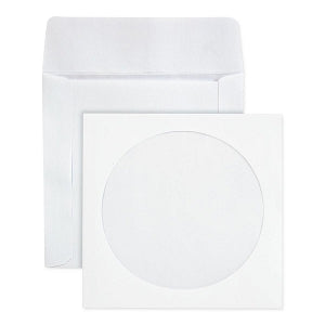 Cenveo Corporation Paper CD / DVD Sleeves - CD / DVD Sleeves, Paper Construction, White - 62903