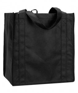 Ultraclub Reusable Tote Bag - Reusable Tote Bag, Unisex, Black, One Size - R3000-BLACK