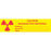 Tape Removable Caution Radioactive 1" Core 3/4" X 500" Imprints Yellow 167 500 Inches Per Roll