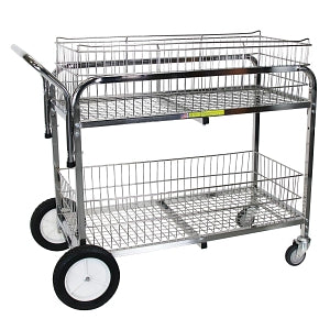 R&B Wire Products Utility Carts - Utility Cart, 2 Baskets, 38.5" x 16.5" x 40.5" - 510